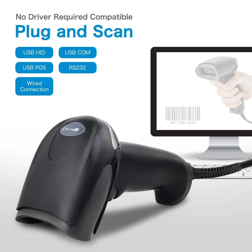 NETUM RD-2013 المحمولة USB الباركود ماسحة السلكية الليزر 1D الباركود قارئ ل POS والمخزون NETUM RD-2013 المحمولة USB الباركود ماسحة السلكية الليزر 1D الباركود قارئ ل POS والمخزون