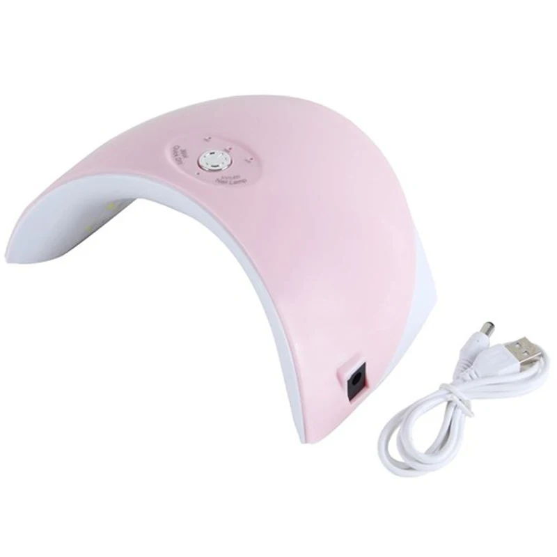 Горячий 36 W Светодиодный УФ-лампа для Сушилка для ногтей весь Гель-лак для маникюра машина с кнопкой таймера USB разъем инструменты для дизайна ногтей - Цвет: Pink