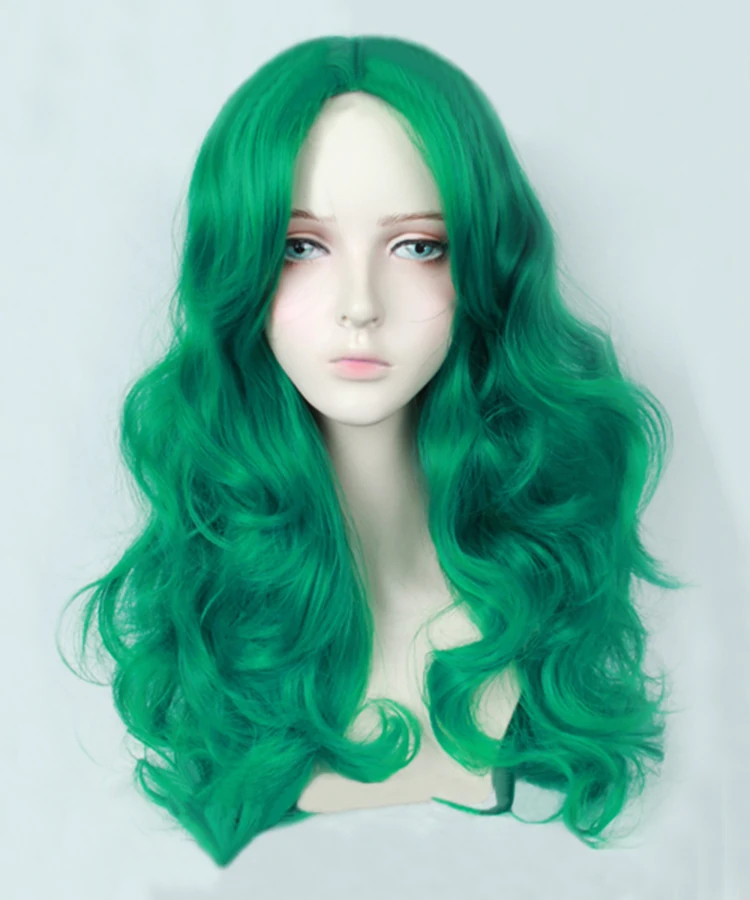 Sailor Moon Kaioh Michiru Neptune 65 см длинные волнистые зеленые Жаростойкие синтетические