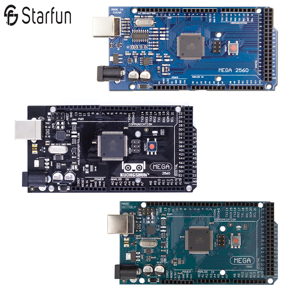 Плата Starfun Mega 2560 R3 Mega2560 REV3 Умная Электронная макетная плата USB CH340G для arduino
