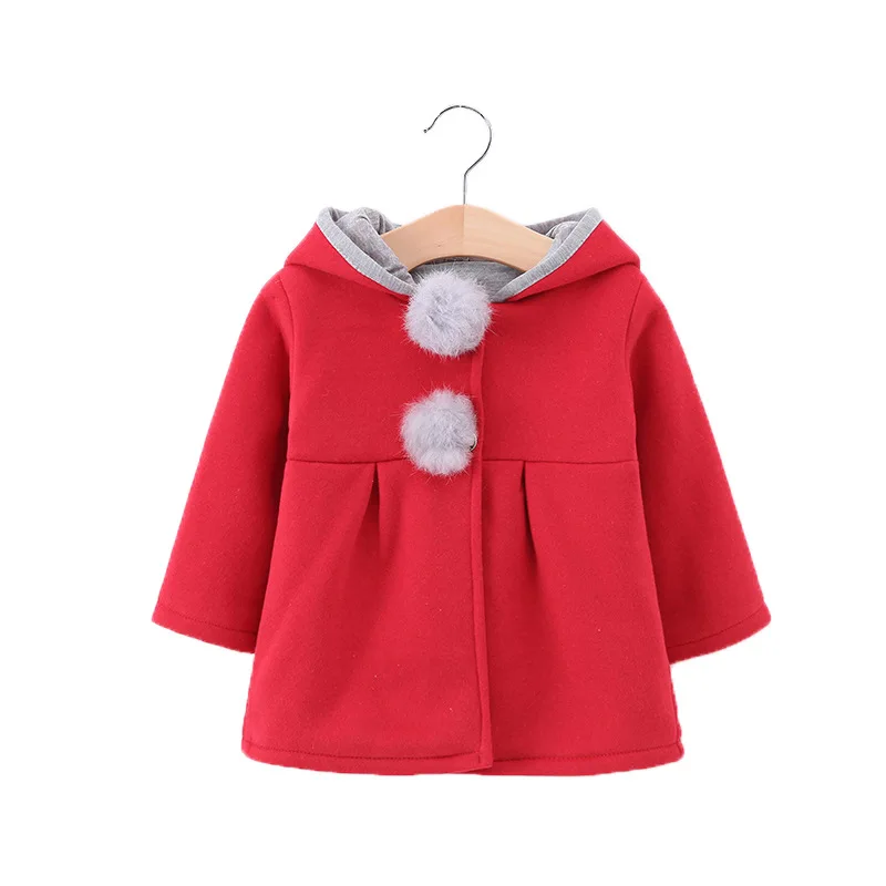 2018 Girls Hooded Jackets Vetement Enfant Fille Cute Rabbit Kids Coat Solid Cotton Baby Clothes Spring Autumn Children Clothing | Детская