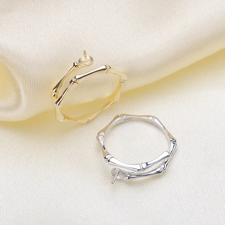 Жемчужное кольцо, модное кольцо, регулируемый размер, 925 серебряное кольцо, ювелирное изделие, сделай сам, без жемчуга