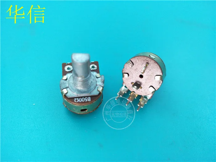 6pcs 149-type single potentiometer B500 Europe / curved feet with switch / handle length 15MMF / 57 bowl feet