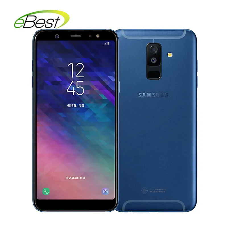 Samsung Galaxy A6050 A6+ мобильный телефон 6,0 дюймов FHD 4 Гб+ 64 Гб Восьмиядерный 16,0 Мп+ 5,0 МП 24,0 МП фронтальная камера Android 4G LTE смартфон