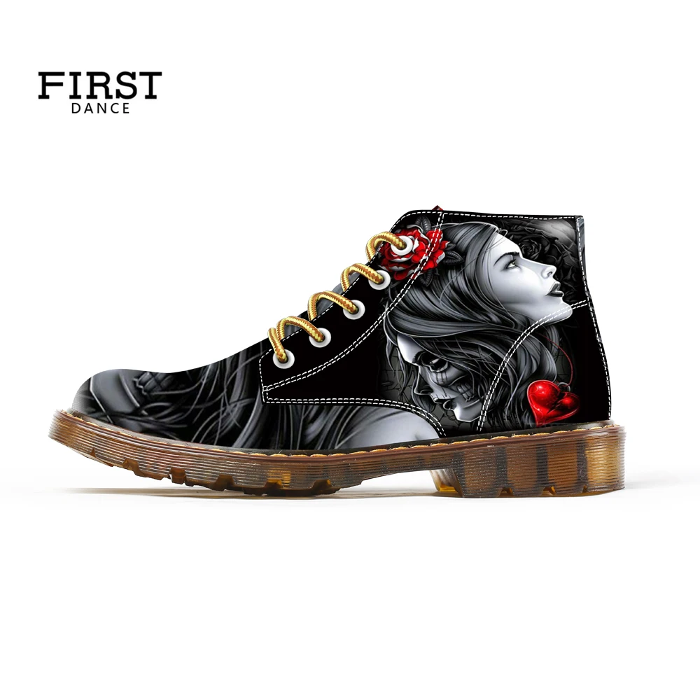 Dance Fashion Witch Skull Martin Shoes 