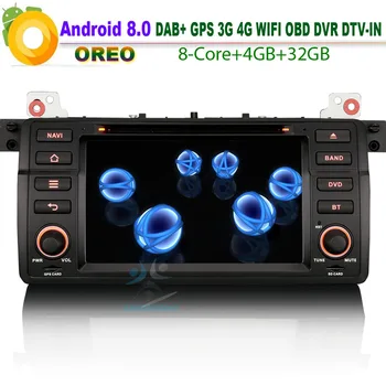 

8-Core Android 8.0 Car Stereo DAB+ GPS DVD RDS BT DVR USB SD Wifi 4G SatNav Car Radio player For BMW 3er E46 Rover 75 MG ZT M3