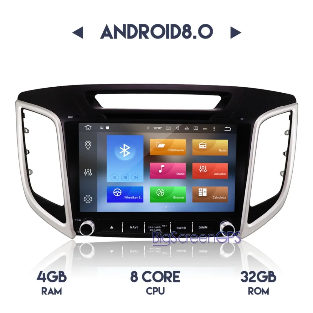 Автомобильный DVD плеер 9 дюймов 4 + 32 ГБ Android 8 0 GPS навигатор для HYUNDAI IX25/ Creta 2014 2018