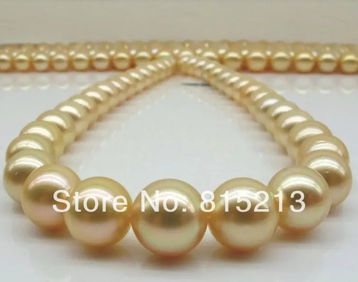 

ddh001159 11-12MM GENUINE NATURAL SOUTH SEA GOLD PEARL NECKLACE