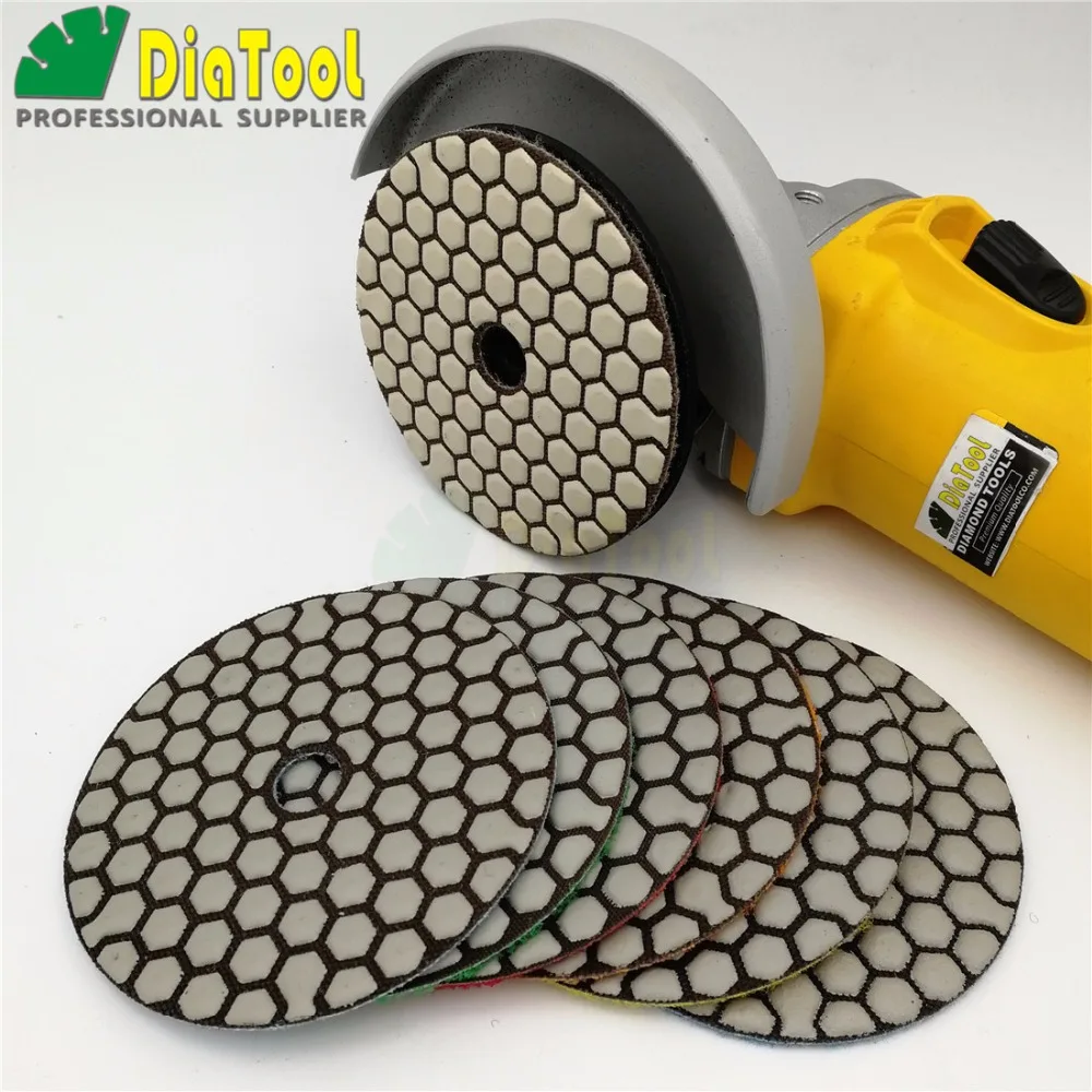 7pcs/set 4 inches Diamond Dry polishing pad, 4inches B sanding disk for for granite marble without water 7pcs/set 4 inches Diamond Dry polishing pad, 4inches B sanding disk for for granite marble without water