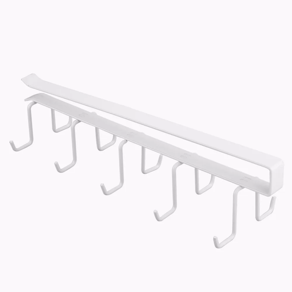 

Practical Design Kitchen Storage Rack 10 Hooks Metal Cupboard Hanging Hook Hanger Organizer Kitchen Accessories
