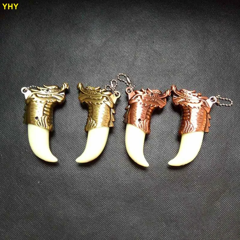 Dragon tooth shape Creative gadget Windproof Portable Inflatable Smoking Cigar Torch Lighter Butane Gas Lighter For Men Women07