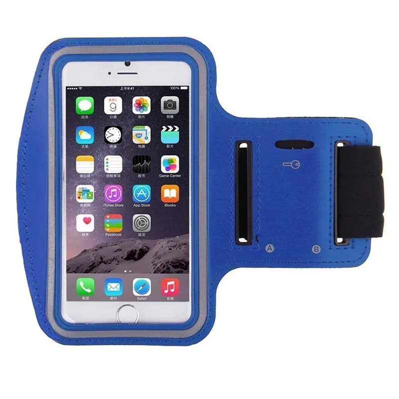 Водонепроницаемый универсальный чехол Brassard для бега, спортзала, спорта, нарукавник для мобильного телефона, нарукавник, сумка, держатель для iPhone, samsung, Xiaomi, на руку - Цвет: Deep Blue