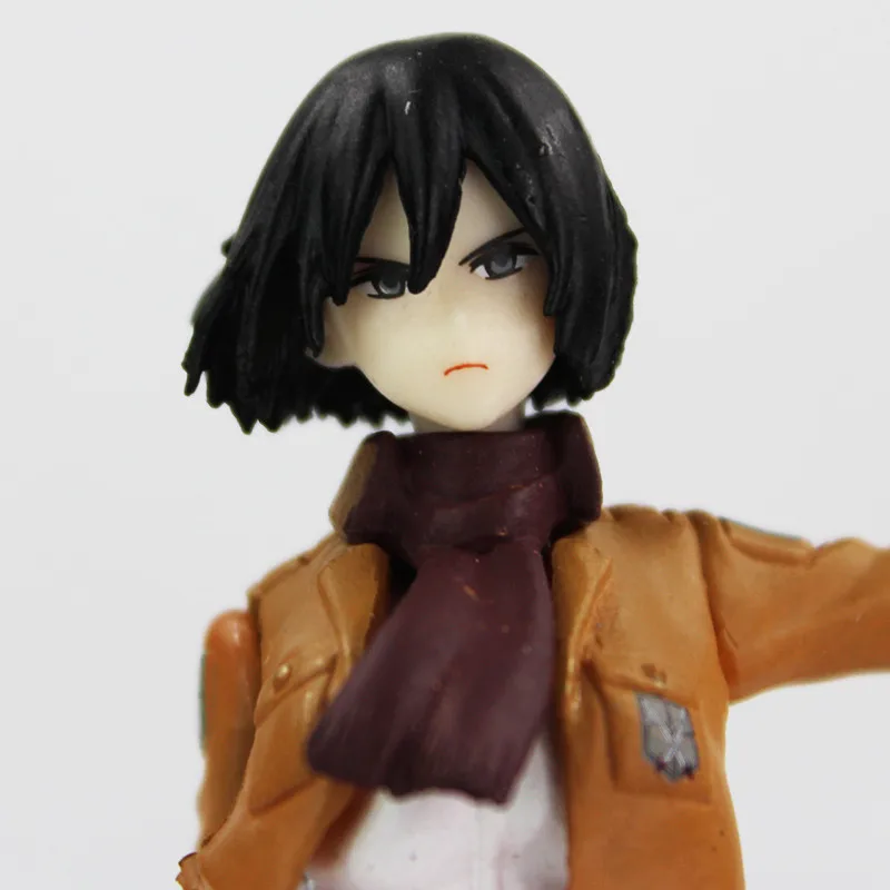 14 см Shingeki No Kyojin атака на Титанов Mikasa Ackerman фигурка кукла из ПВХ лучший подарок