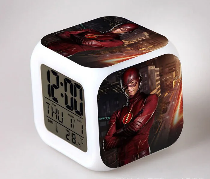 Флэш мультяшный будильник детские игрушки Led reloj будильник, цифровой Электронные часы с будильником Пробуждение свет стол reveil wekker - Цвет: see chart