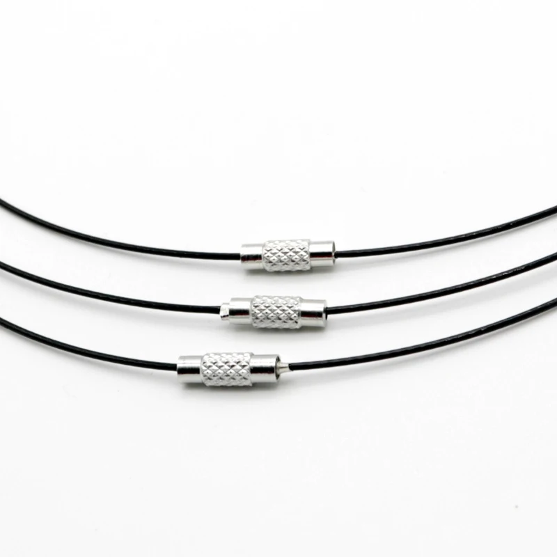 10pcs 46cm Stainless Steel Wire Cord Cable Woman Necklace Metal Rope Chain Choker DIY Jewelry Findings Accessories