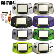 Galyme Фирменная Новинка черные кнопки подходят для игровой консоли GameboyAdvanceGba Корпус чехол ограничительное стекло с отвертками Мальчик Дети подарок