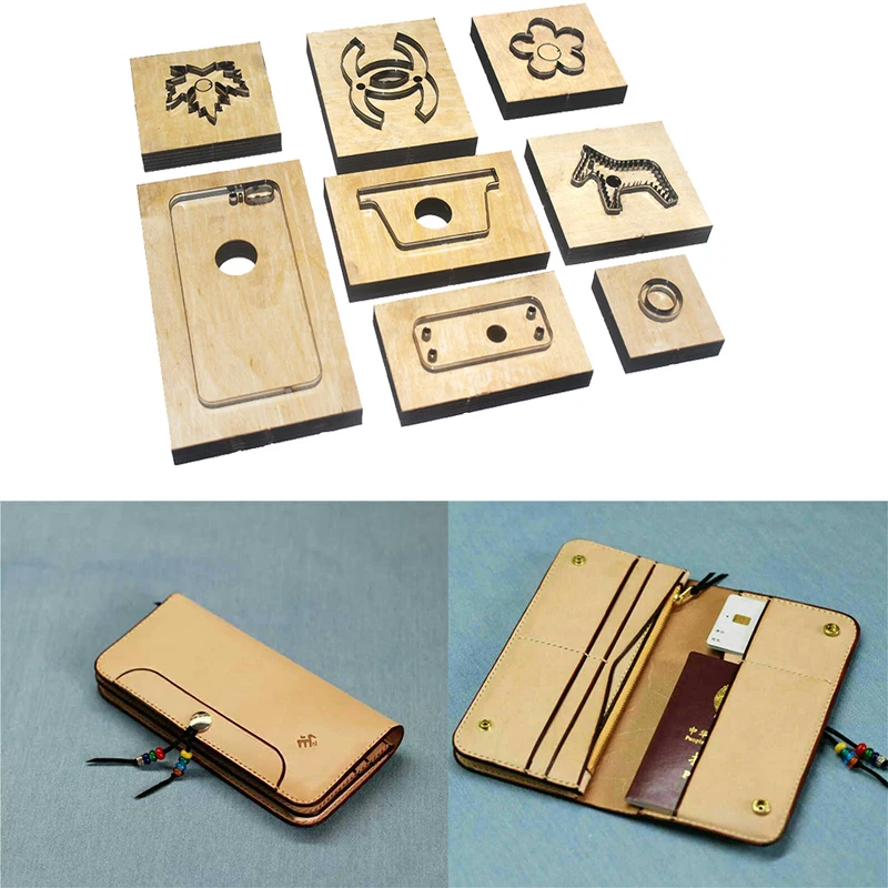 Japan Steel Blade Rule Die Cut Steel Punch Wallet Cutting Mold Wood Dies for Leather Cutter for