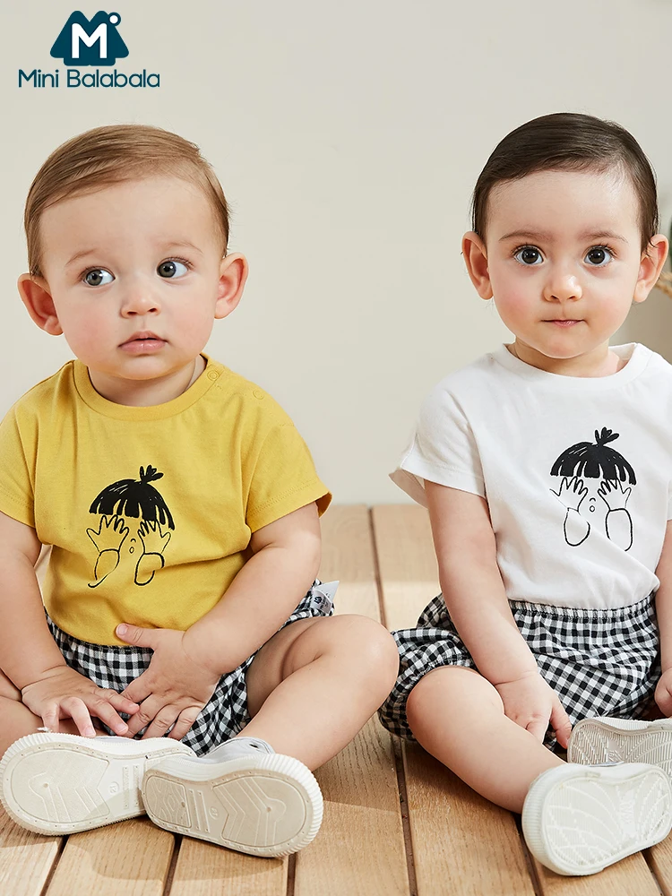 Мини balabalaBaby ползунки Детский комбинезон с принтом для маленьких девочек и