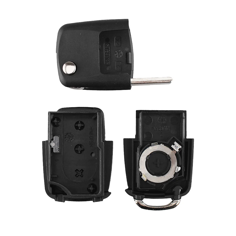 Dandkey дистанционный ключ откидной складной брелок для ключей для Vw Volkswagen Jetta Passat Beetle Polo Bora 3 кнопки чехол для ключей с логотипом