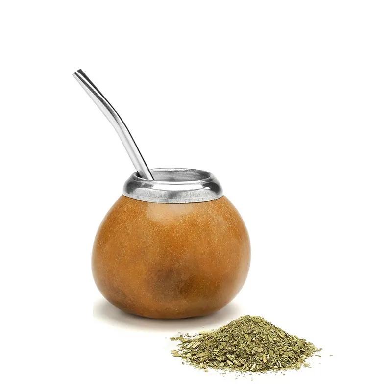 Красочные соломка из нержавеющей стали ложка соломинка для Gourd металлическая