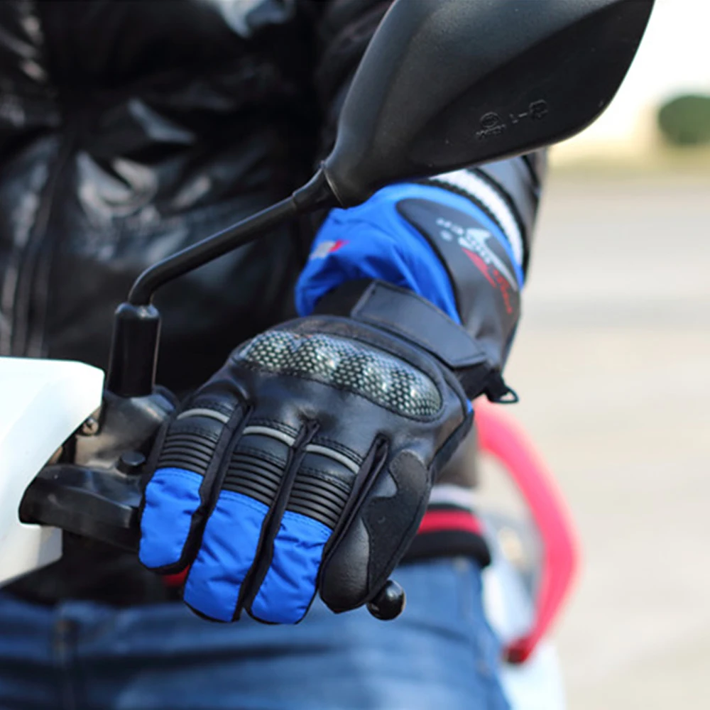 Кожаные перчатки мотоциклетные перчатки зимние водонепроницаемые ветрозащитные защитные снаряжение спортивные гоночные перчатки для мотокросса luvas