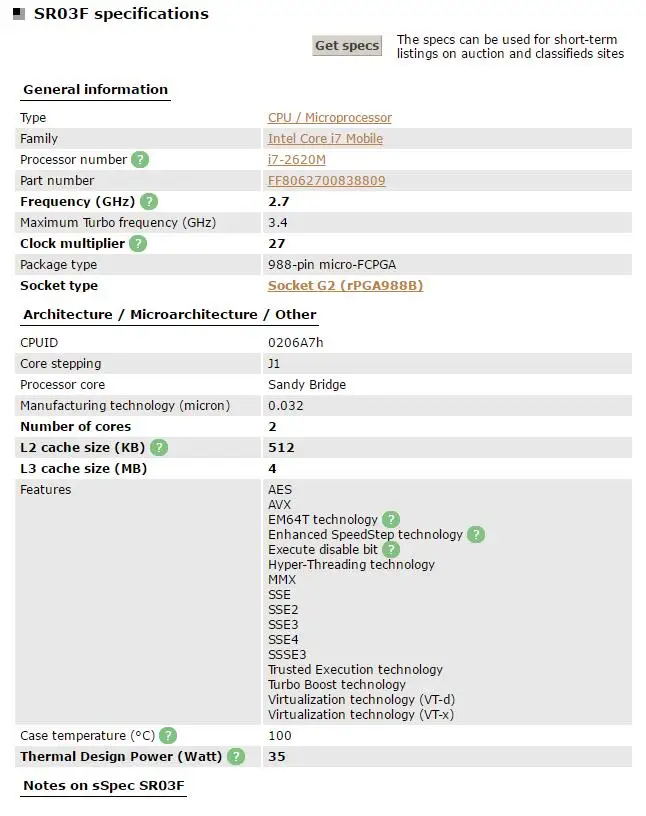 Процессор Intel Core i7-2620M для ноутбука, разъем G2 rPGA988B, процессор для ноутбука, работающий правильно, i7 2620M