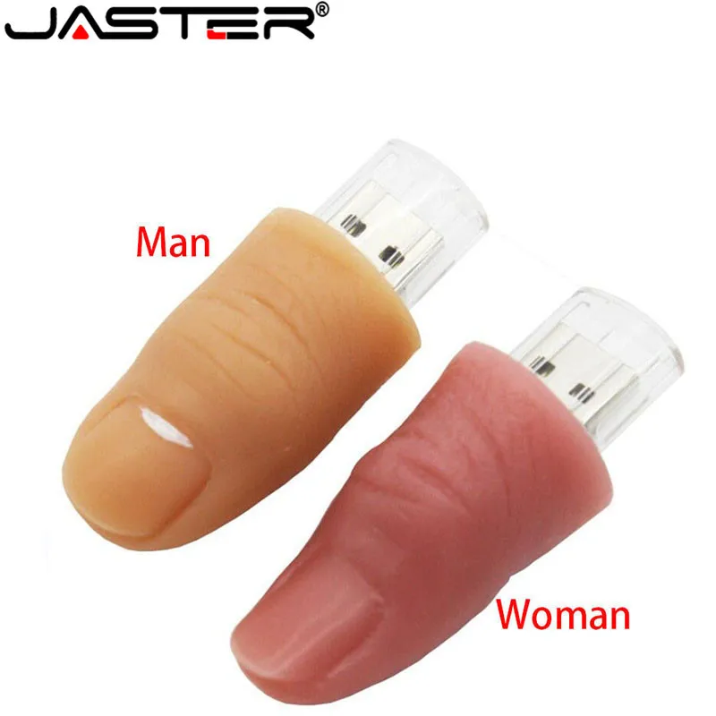 

JASTER Cartoon USB 2.0 Flash Memory Pendrive Human Finger Model 4GB 16GB 32G 64GB USB Flash Drive Flash Memory Stick Pen Drive