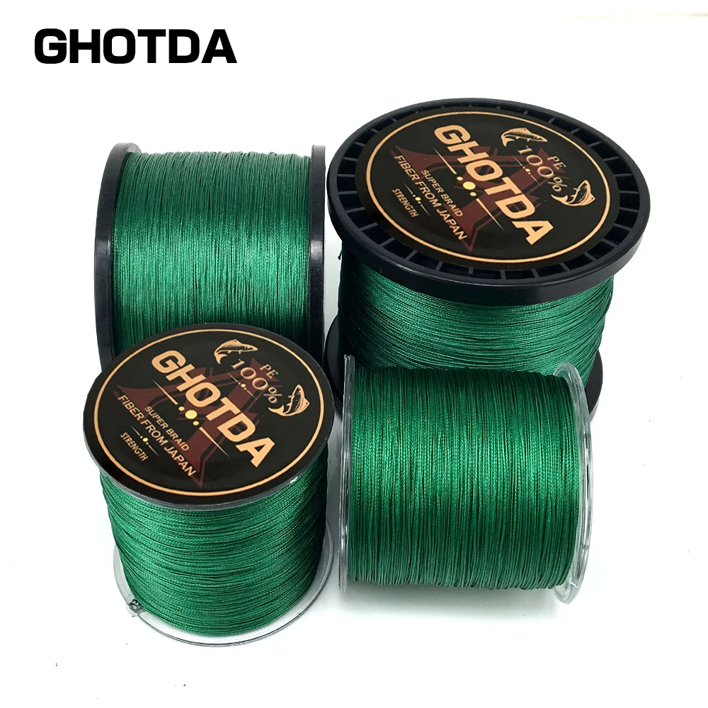 

GHOTDA Braided Fishing Line 8 Strands Green 300M 500M 1000M Cord linha multifilamento 8 Fishing