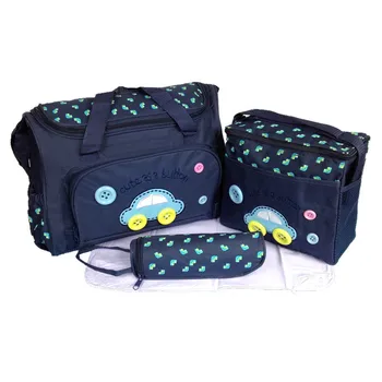 

Brand 4pcs/set Mommy Diaper Bag Mother Travel Shoulder Bags Maternity Changing Mat Bottole Cover Nursing Bag Baby Care Nappy Bag