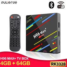 Pulierde android 9.0 caixa de tevê h96 max mais 4gb 64gb rk3328 h2.65 4k 2.4ghz/5ghz wifi conjunto-caixa superior media player caixa de tevê inteligente 32gb