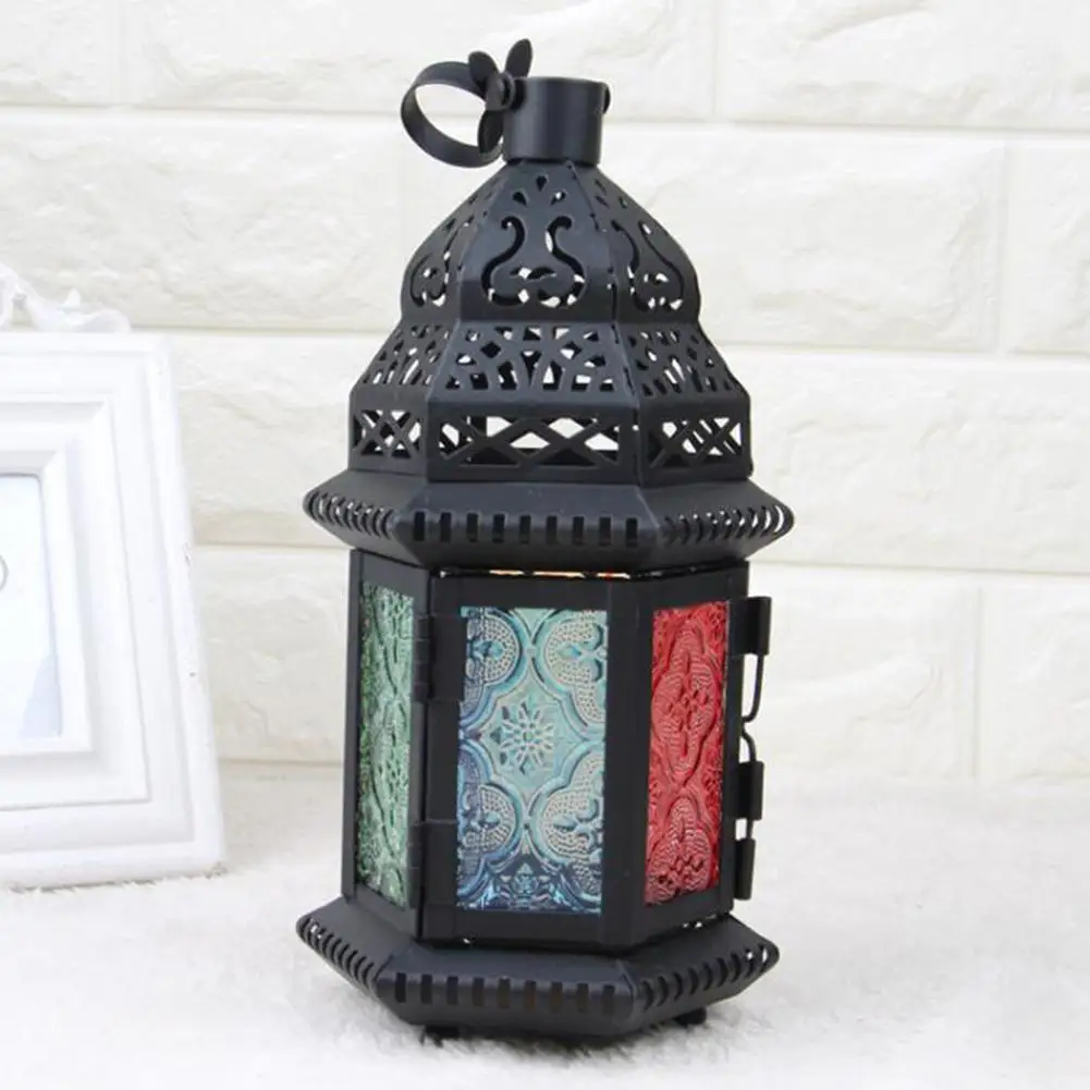 Castle Hollow Out Candle Holder Iron Art Candlestick Lighting Wedding