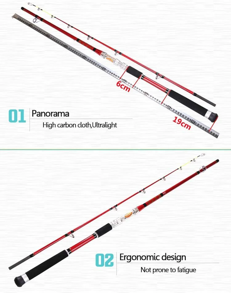 Удочка из углеродного волокна(карбон). Длина 1.8m 2.1m 2.4m 2.7m