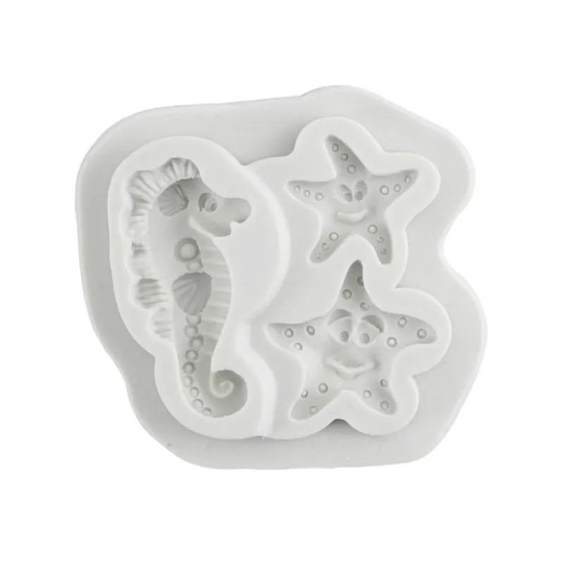 Sugarcraft Shell Морская звезда морской конек силиконовые формы помадка формы инструменты для украшения торта Кекс Конфеты полимерная форма для шоколада формы