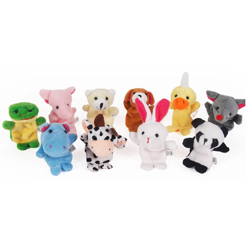 LeadingStar-10PCS-Cute-Cartoon-Biological-Animal-Finger-Puppet-Plush-Toys-Child-Baby-Favor-Dolls-Boys-Girls