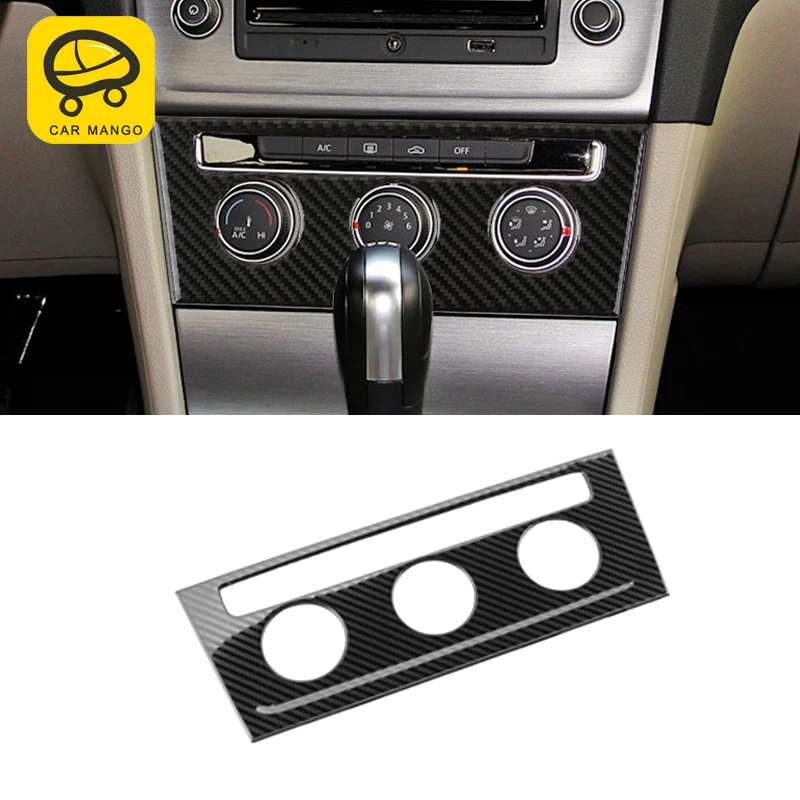 CarManGo For Volkswagen Golf 7 golf 7.5 car styling air conditioner A/C panel cover trim frame sticker interior accessories CarManGo For Volkswagen Golf 7 golf 7.5 car styling air conditioner A/C panel cover trim frame sticker interior accessories