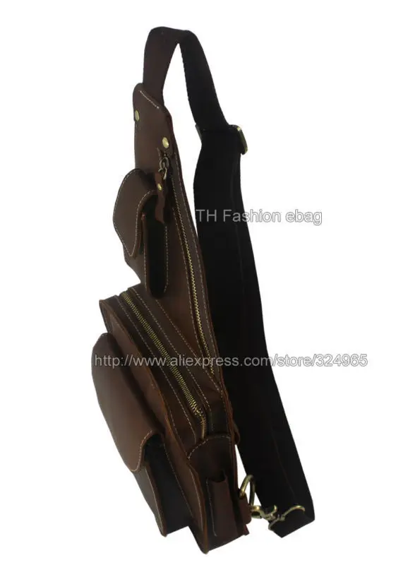 Винтажная мужская сумка на плечо из натуральной кожи Crazy horse, кожаная сумка-мессенджер, мужская сумка через плечо, мужская сумка для отдыха, слинг, нагрудная сумка