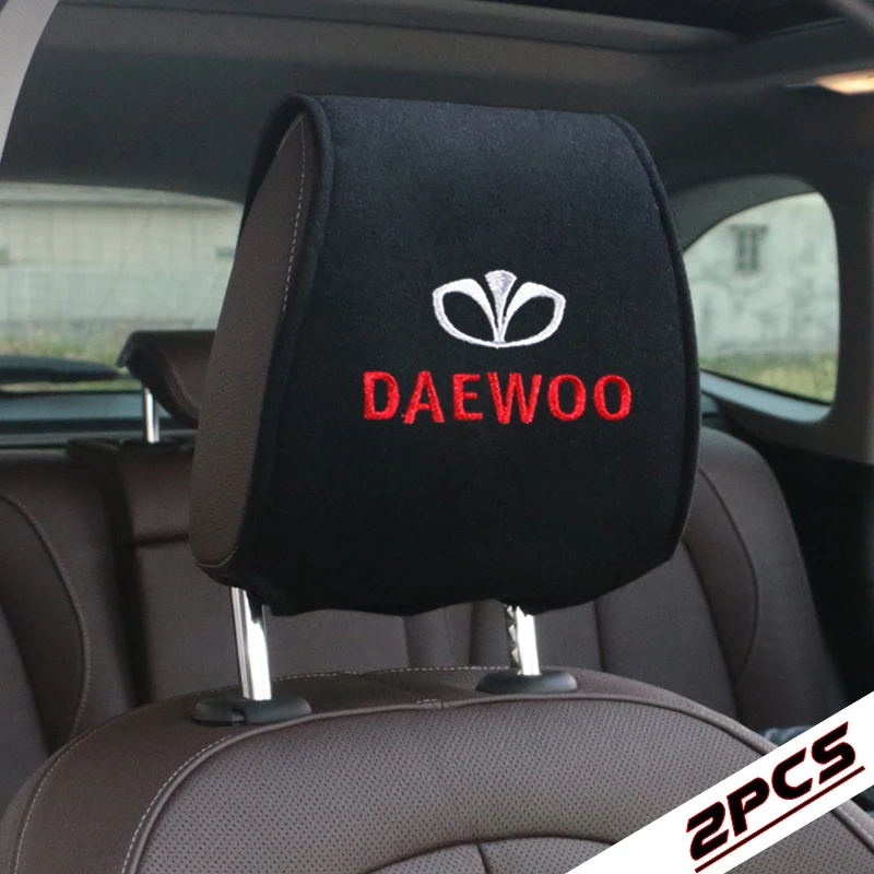 

2pcs Auto Headrest Support Rest Cushion Car Seats Accessories Pillow Pad cover for Daewoo car styling