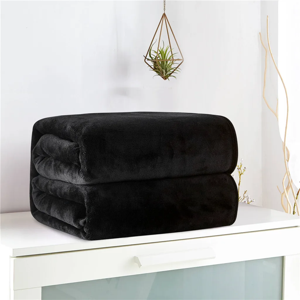

ISHOWTIENDA Flannel luxury Wearable Sofa Mat Lightweight Creative Bed Sheet comfortable plush Blanket Throw Microfiber hot sale