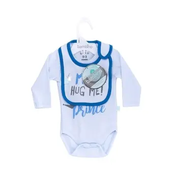 

Set body and bib cloth boy Moms little prince Bambino
