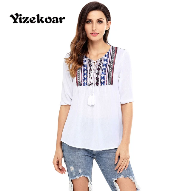 embroidered shirts womens india