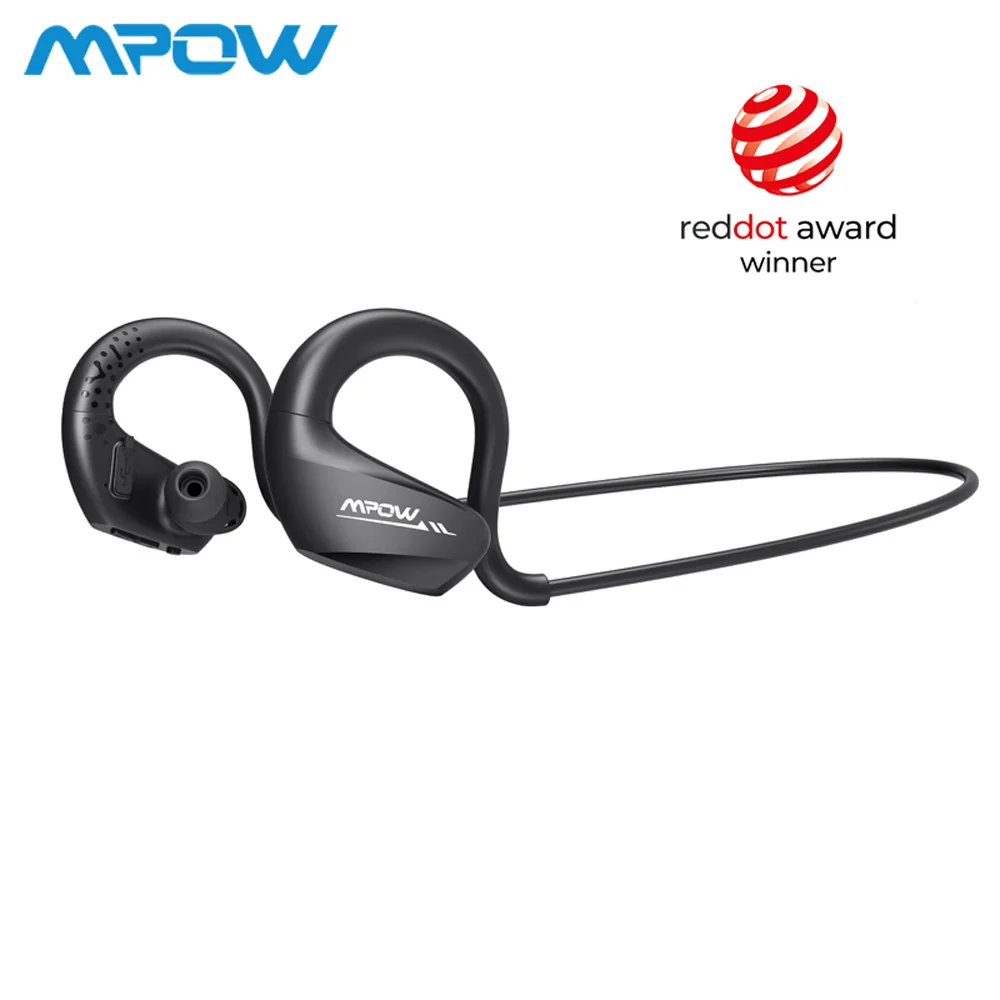 Mpow DS6 шейные Спортивные наушники Bluetooth 5,0 беспроводная гарнитура 9H время воспроизведения IPX6 Водонепроницаемый для iPhone samsung Xiaomi - Цвет: Black