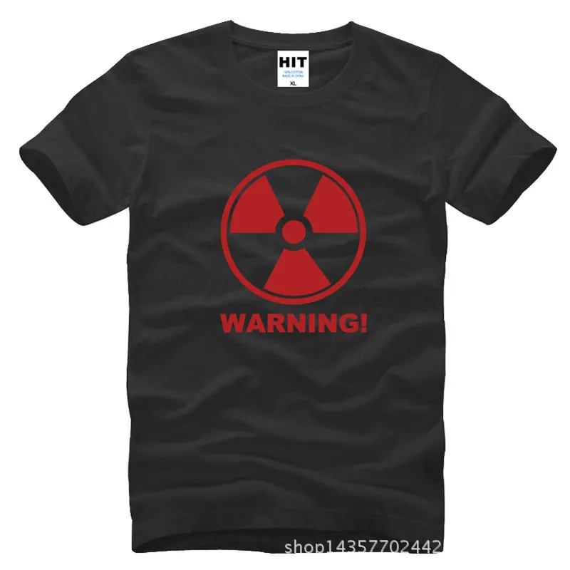 Новинка 2015! Мужская футболка из хлопка с принтом &quotатомная радиация&quot|camiseta