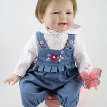 22 дюйма силиконовые куклы для новорожденных девочек игрушка новорожденный реалистичный ребенок с одеждой подарок для малышей bonecas brinquedos