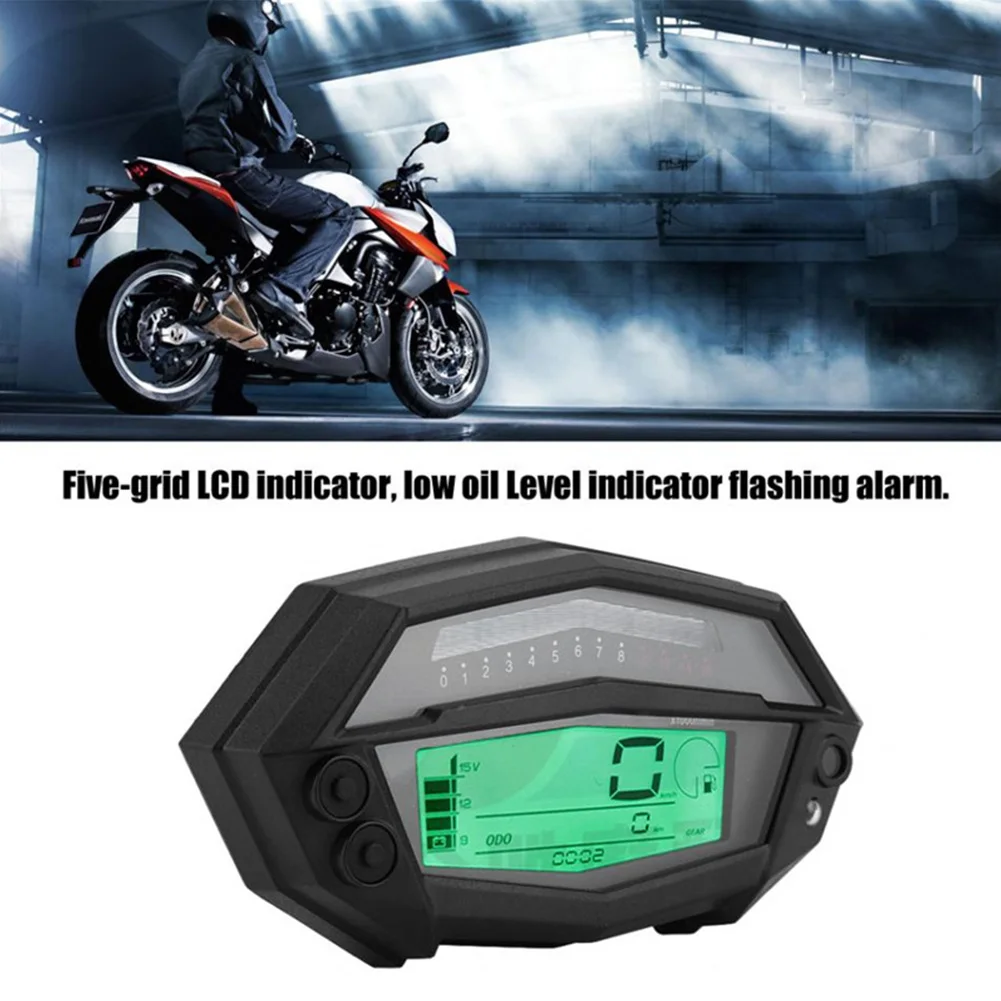 

Adjustable Gauge Universal Tachometer Accessory Digital Display Durable Motorcycle Part LCD Odometer Speedometer Light Stability