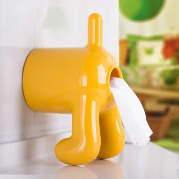 

Eco-friendly ABS Dog Model Toilet Roll Paper Box Cute Home Decoration Kids Cartoon Tissue Cover Box Holder Case Pouch Container