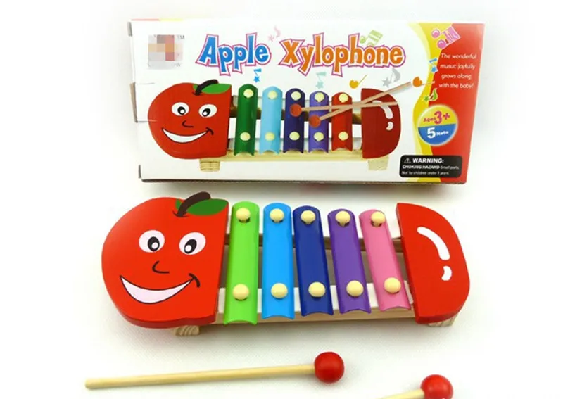 New Music Baby Toy Apple Xylophone Baby Color Knock Paino Baby