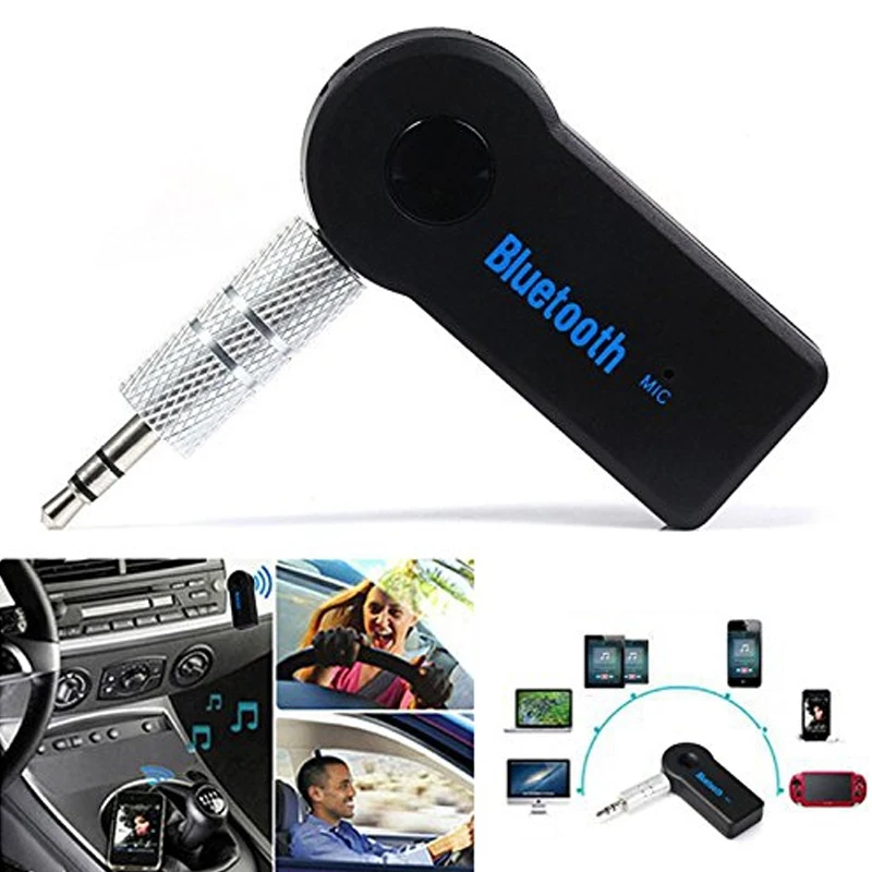 2016 Handfree Car Bluetooth Music Receiver Universal 3.5mm Streaming A2DP Wireless Auto AUX