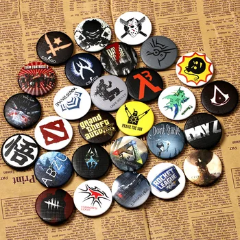 

20PCS/Set Game Dota2 CS-GO Dark Soul Goku Famine Badge Brooches Bag Collar Pins Jewelry Charm Fashion Clothing Trinket Wholesale