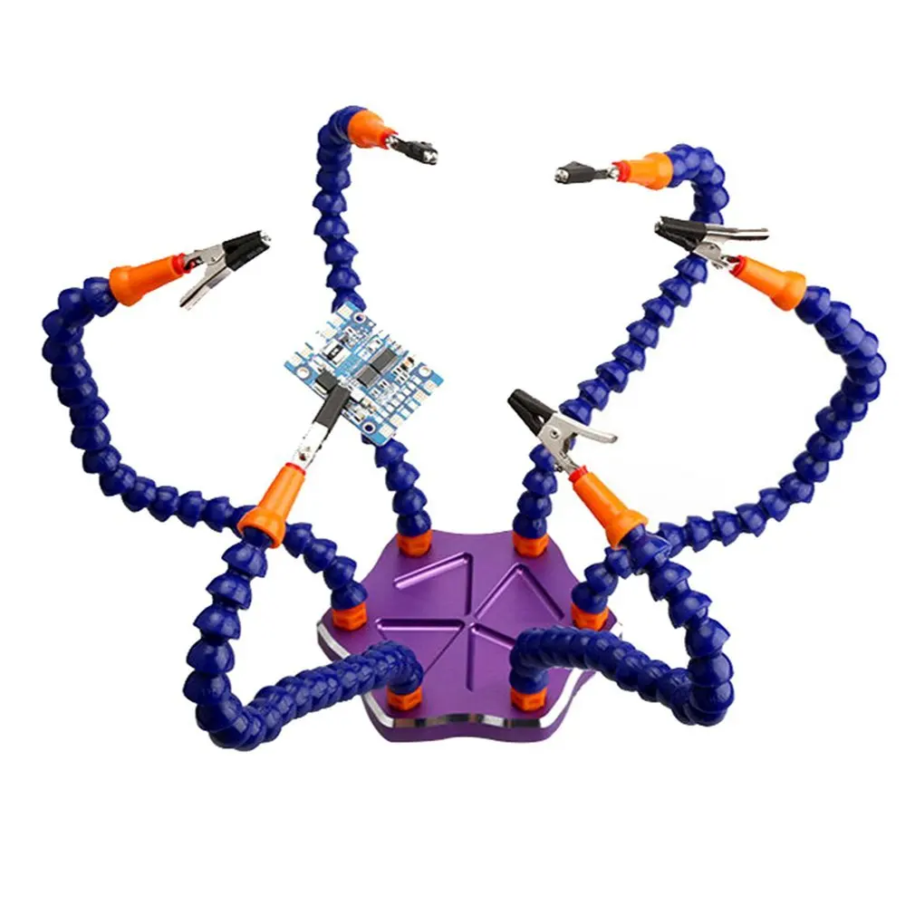 

Multi Soldering Helping Hands Third Hand Tool 6 Flexible Arms With Clip for FPV Board Soldering Assembly Repair Station