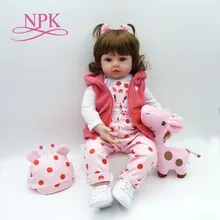 NPK 58 см силиконовые куклы Reborn Baby Boneca Reborn Realista модные куклы для принцессы Детский подарок на день рождения Bebes Reborn